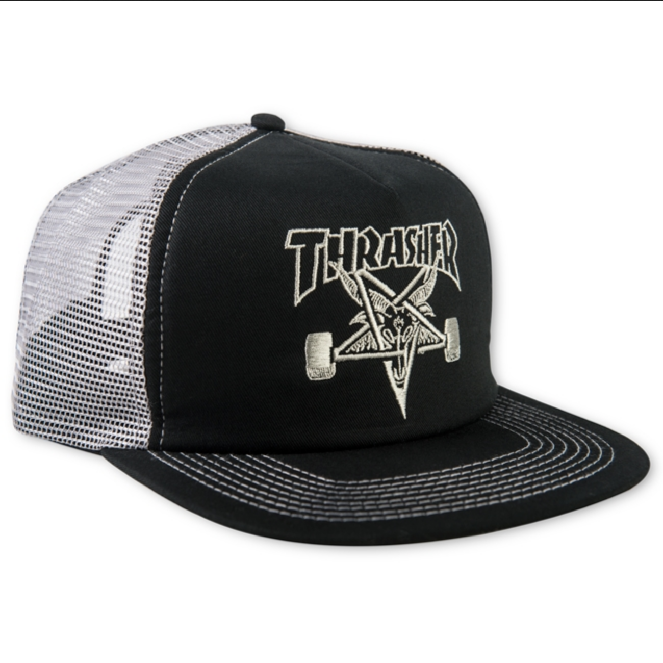 Thrasher Mag. Mesh Skategoat Embroidered Cap Black/Grey