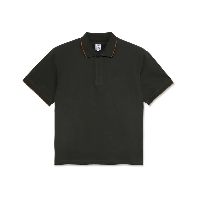 Polar Skate Co. Checkered Surf Polo Dirty Black