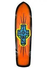 Dogtown Spray Cross Longboard Deck 9.25" x 36" Orange/Black Fade