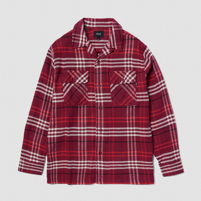 HUF Westridge Woven Shirt Berry