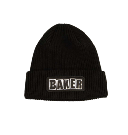 Baker Skateboards Brand Logo Patch Beanie Black