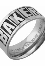 Baker Skateboards Brand Logo Silver Ring