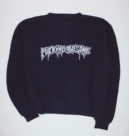 Fucking Awesome Drip Logo Sweater Navy