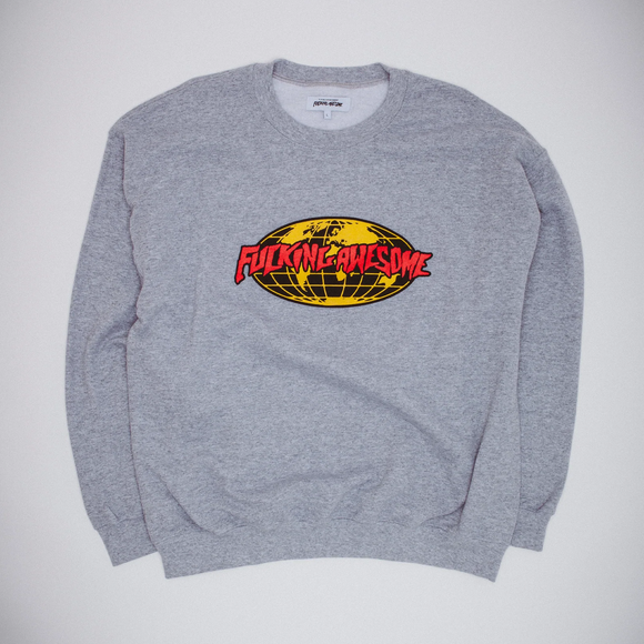 Fucking Awesome FA world Crewneck Grey