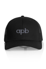 APB Skateshop APB Grip Logo Trucker Black/Black