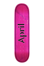April Skateboards OG Logo Pink/Black Helix 8.25