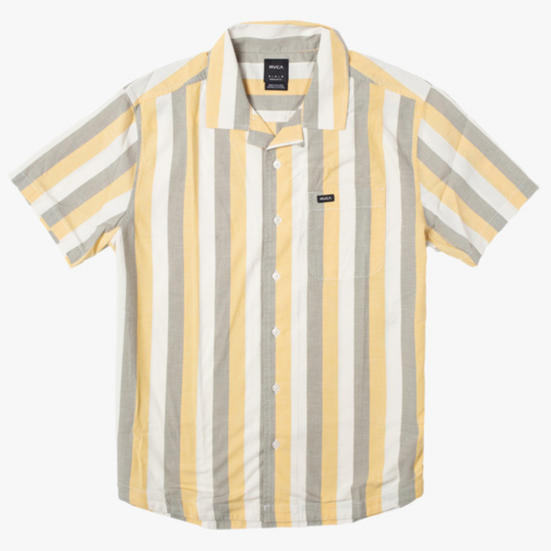 RVCA Dusk Camp Button Up Golden Rod