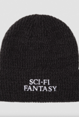 Sci-Fi Fantasy Mixed Yarn Logo Beanie Black/Grey