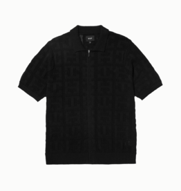 HUF Monogram Jacquard Zip S/S Sweater Black