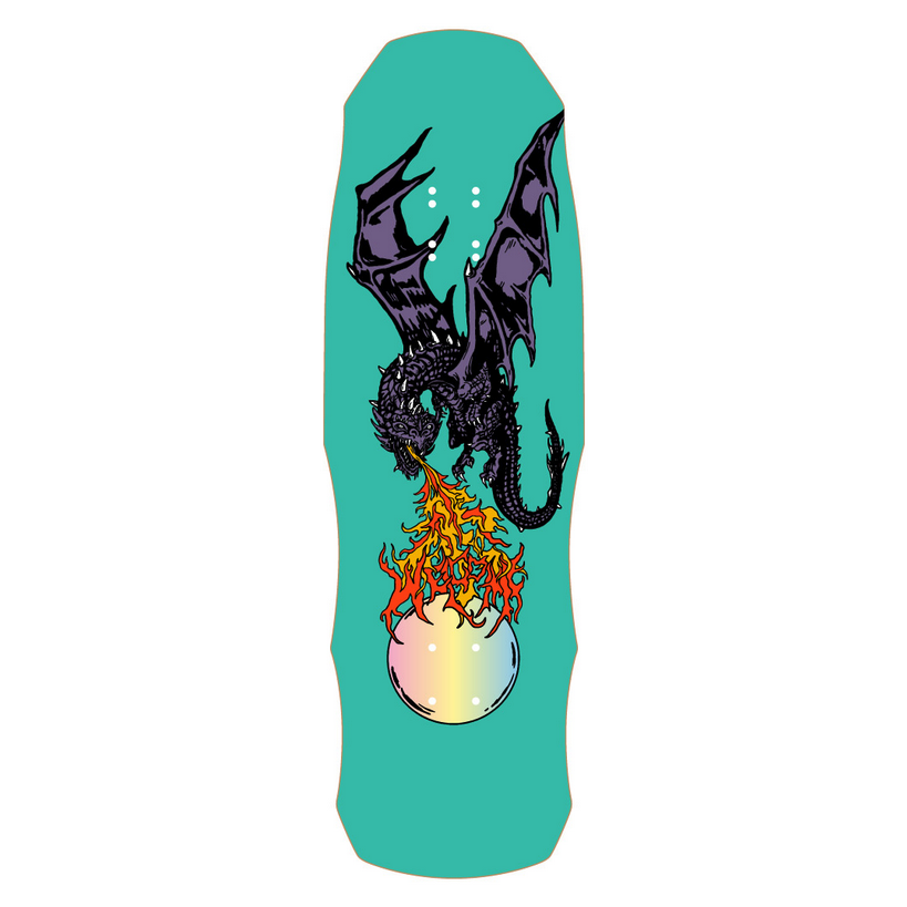 Welcome Skateboards Firebreather on Dark Lord Teal 9.75"