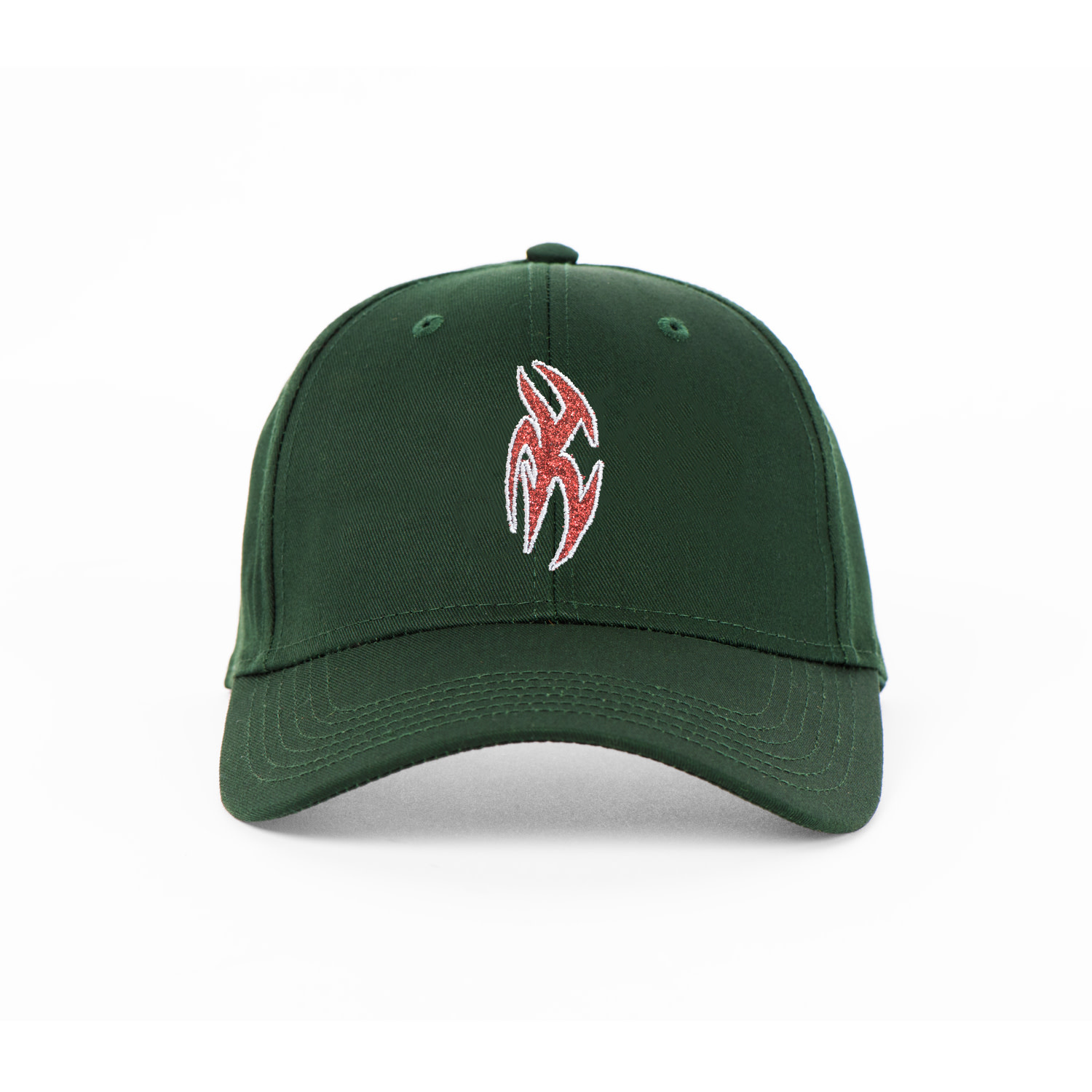 Limosine Shadow Box Hat Green/Silver Sparkle