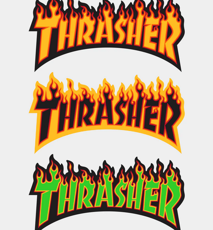 Thrasher Mag. Flame Logo Large Assorted Sticker