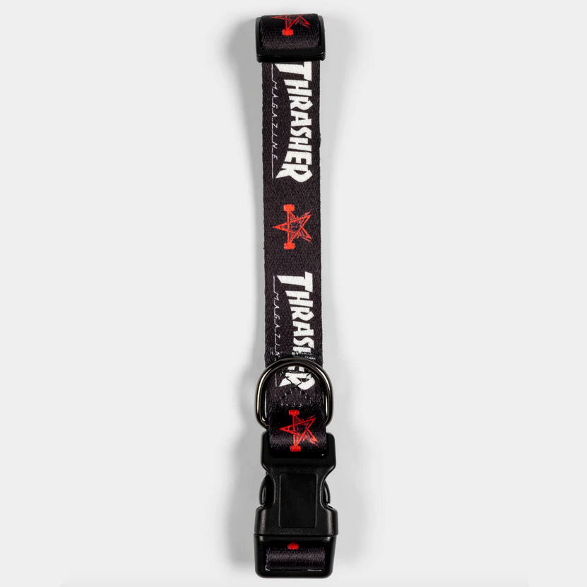 Thrasher Mag. Thrasher Dog Collar Black 3/4"