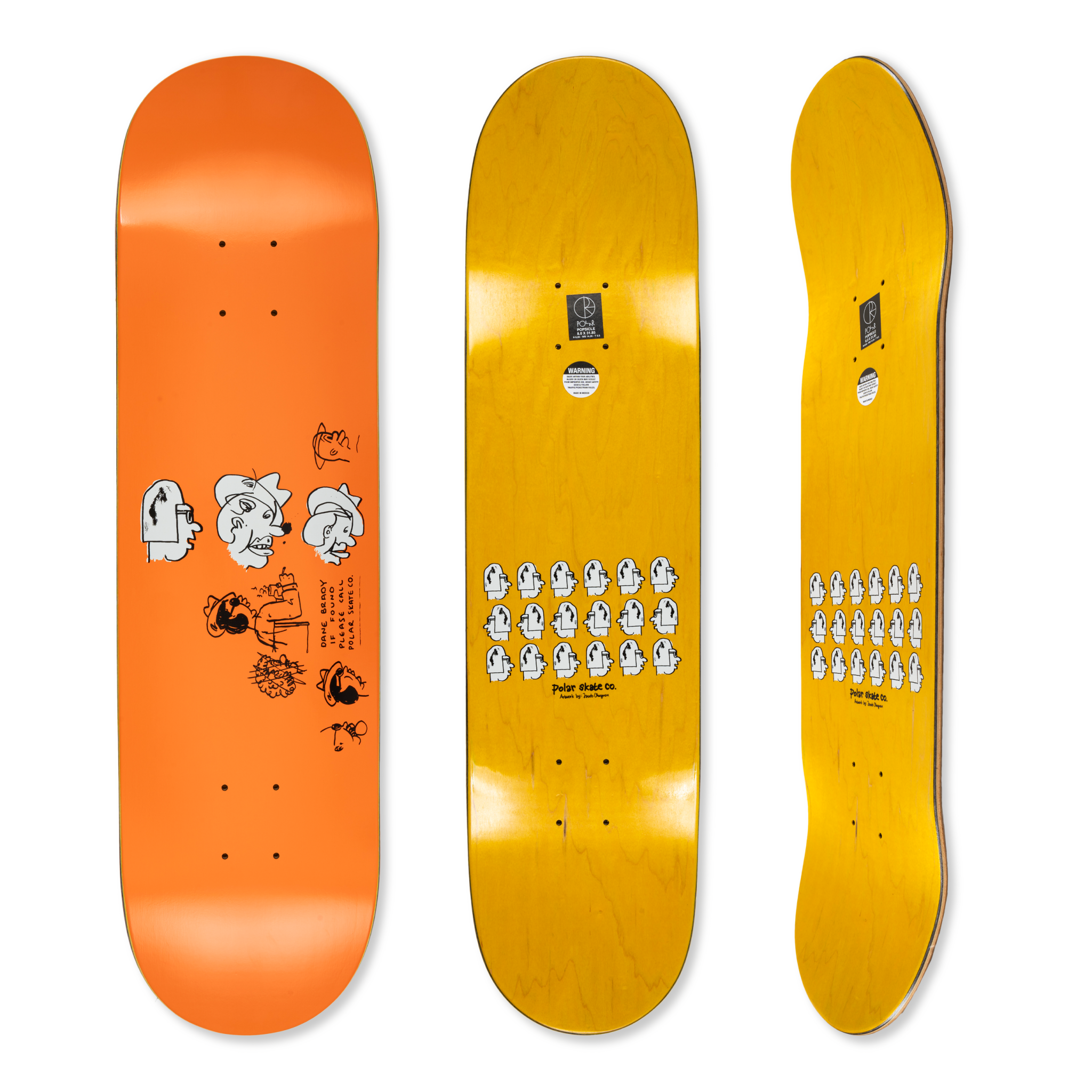 Polar Skate Co. Dane Brady Mia 8.5 Orange