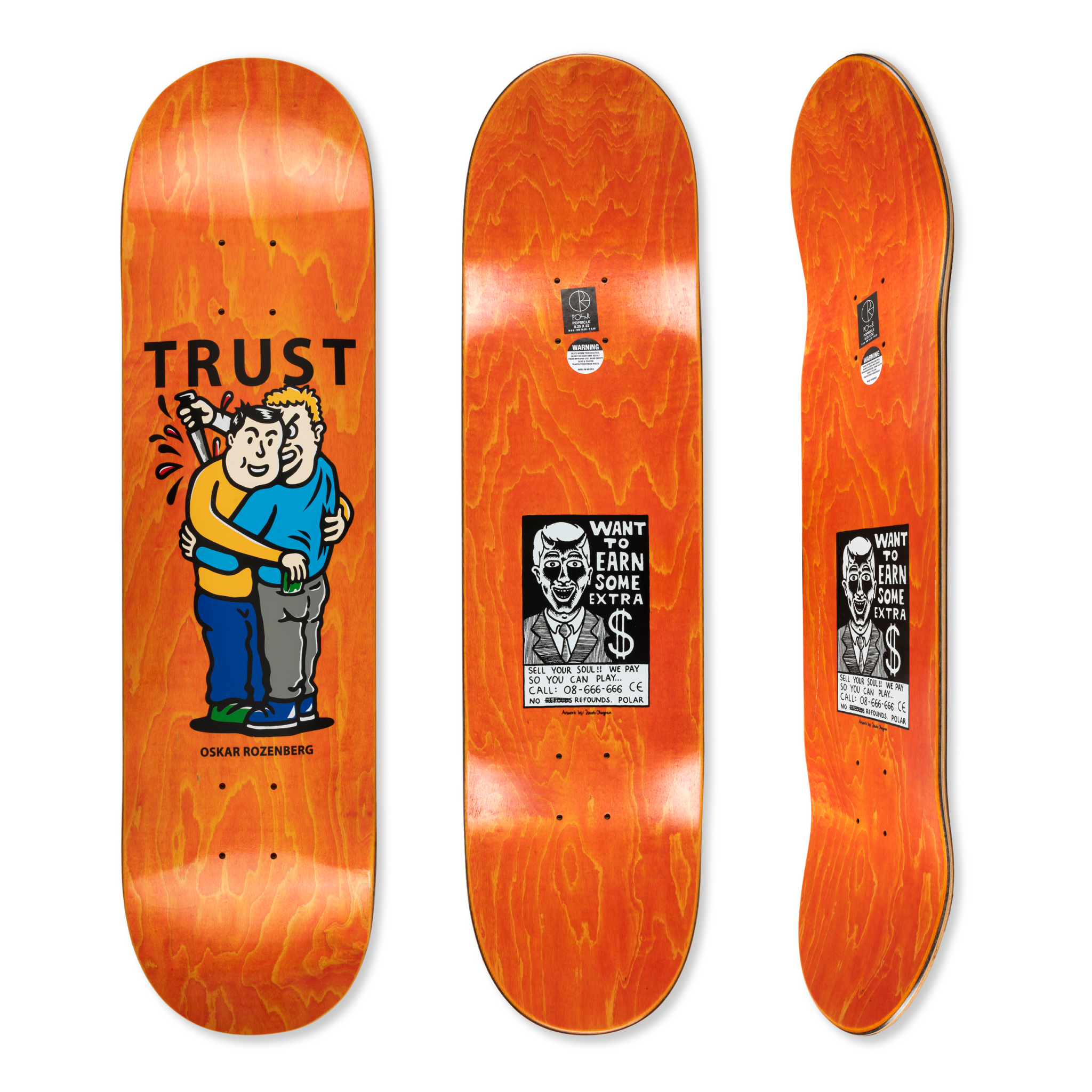 Polar Skate Co. Oskar Rozenberg Trust 8.5 Short Veneer