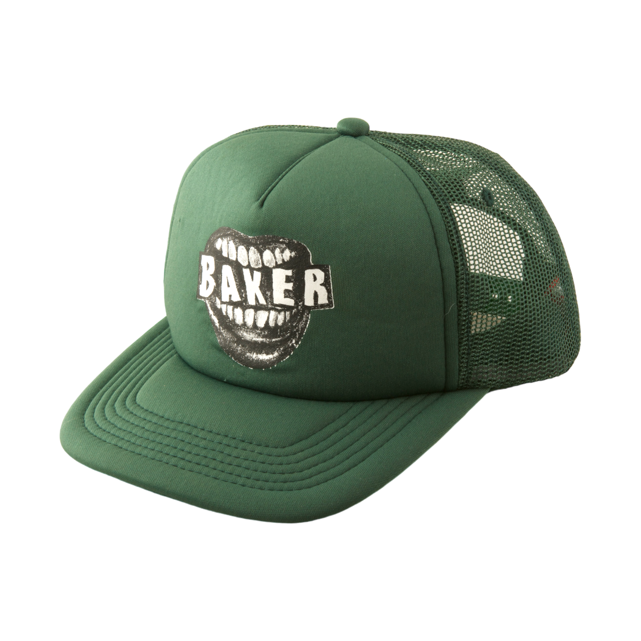 Baker Skateboards Yeller Trucker Hat Dark Green