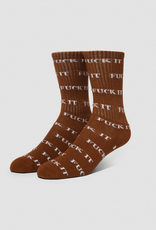 HUF Fuck It Sock Brown