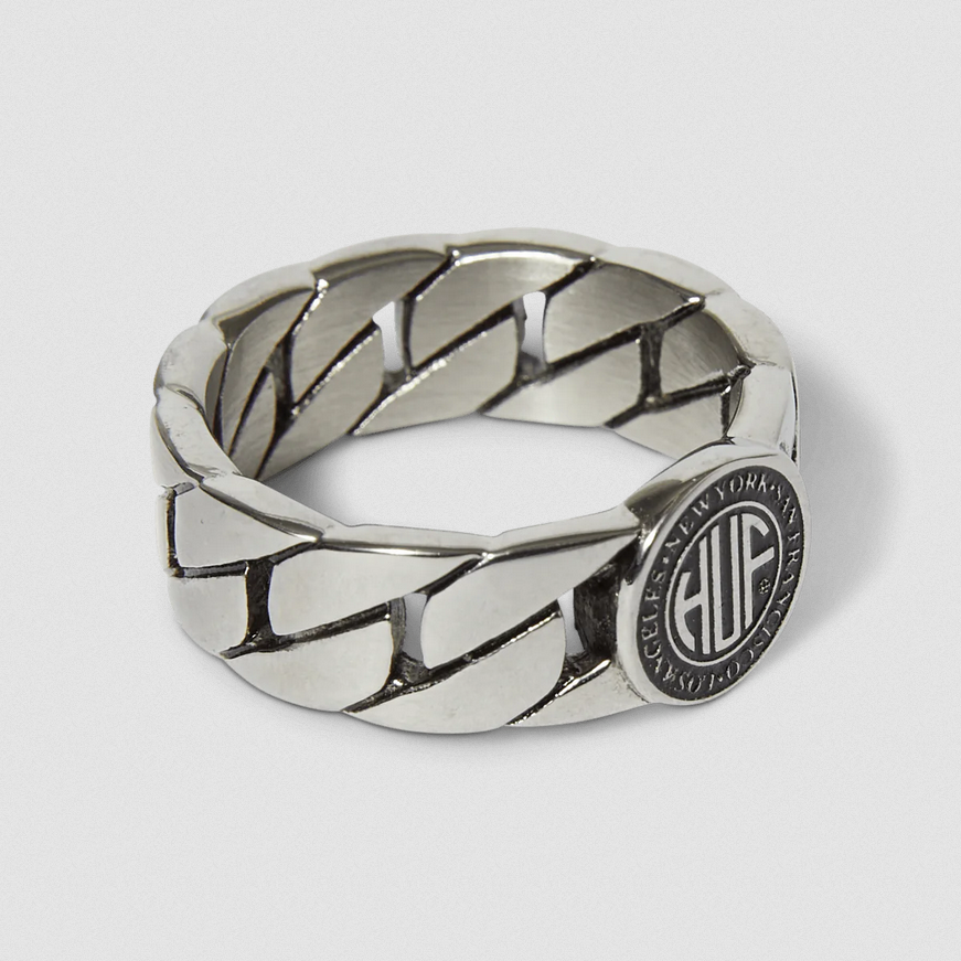 HUF Regional Cuban Link Ring Silver 9