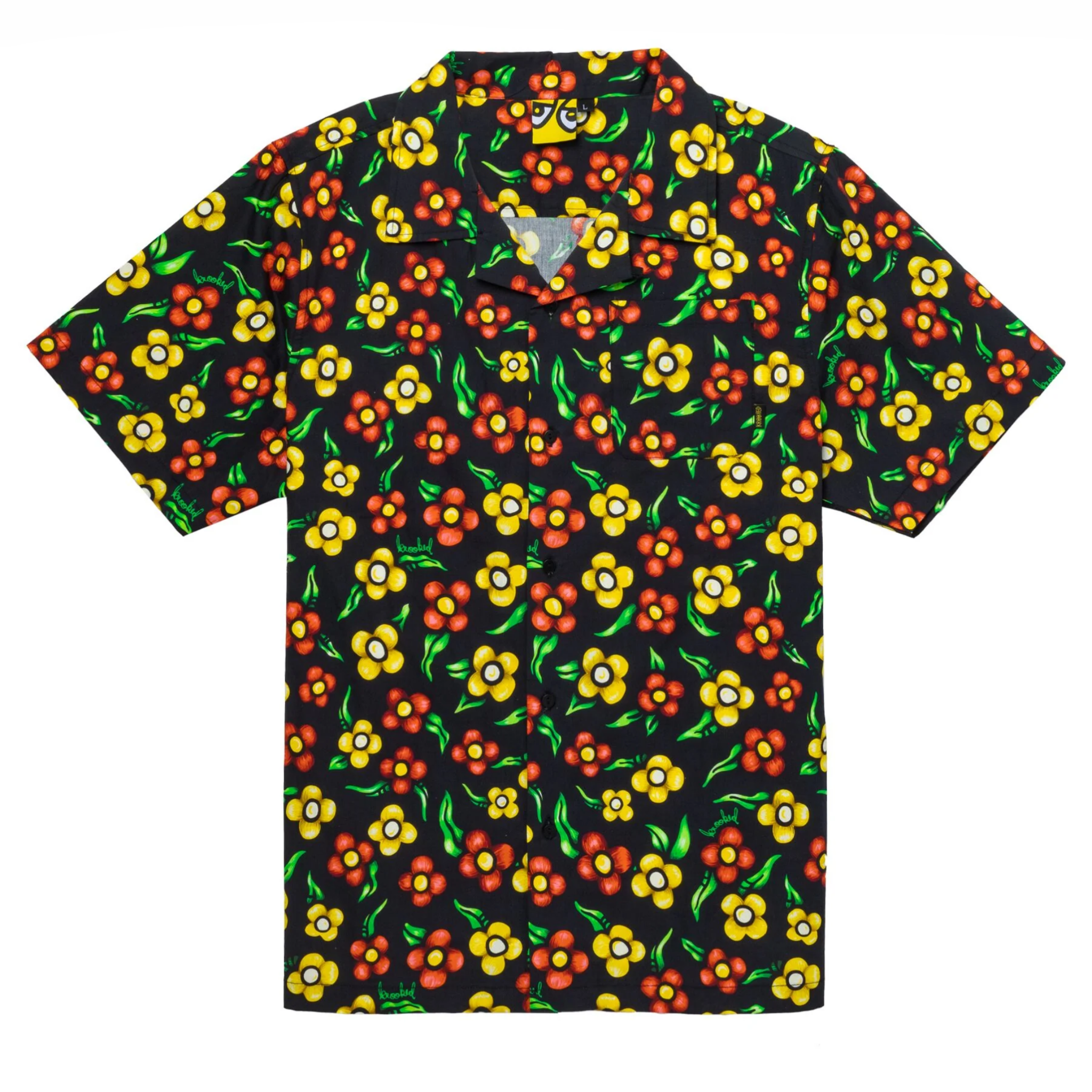 Krooked Aloha Flowers Shirt Black/Multi