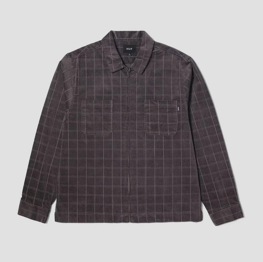 HUF Trenton Zip Shacket Raisin
