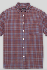 Pass~Port Workers Check Shirt Burgundy/Navy