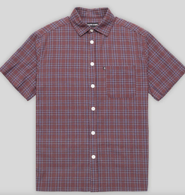 Pass~Port Workers Check Shirt Burgundy/Navy