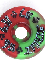 Dogtown K-9 80s Street Wheels 57mm x 95a Red/Green Swirl