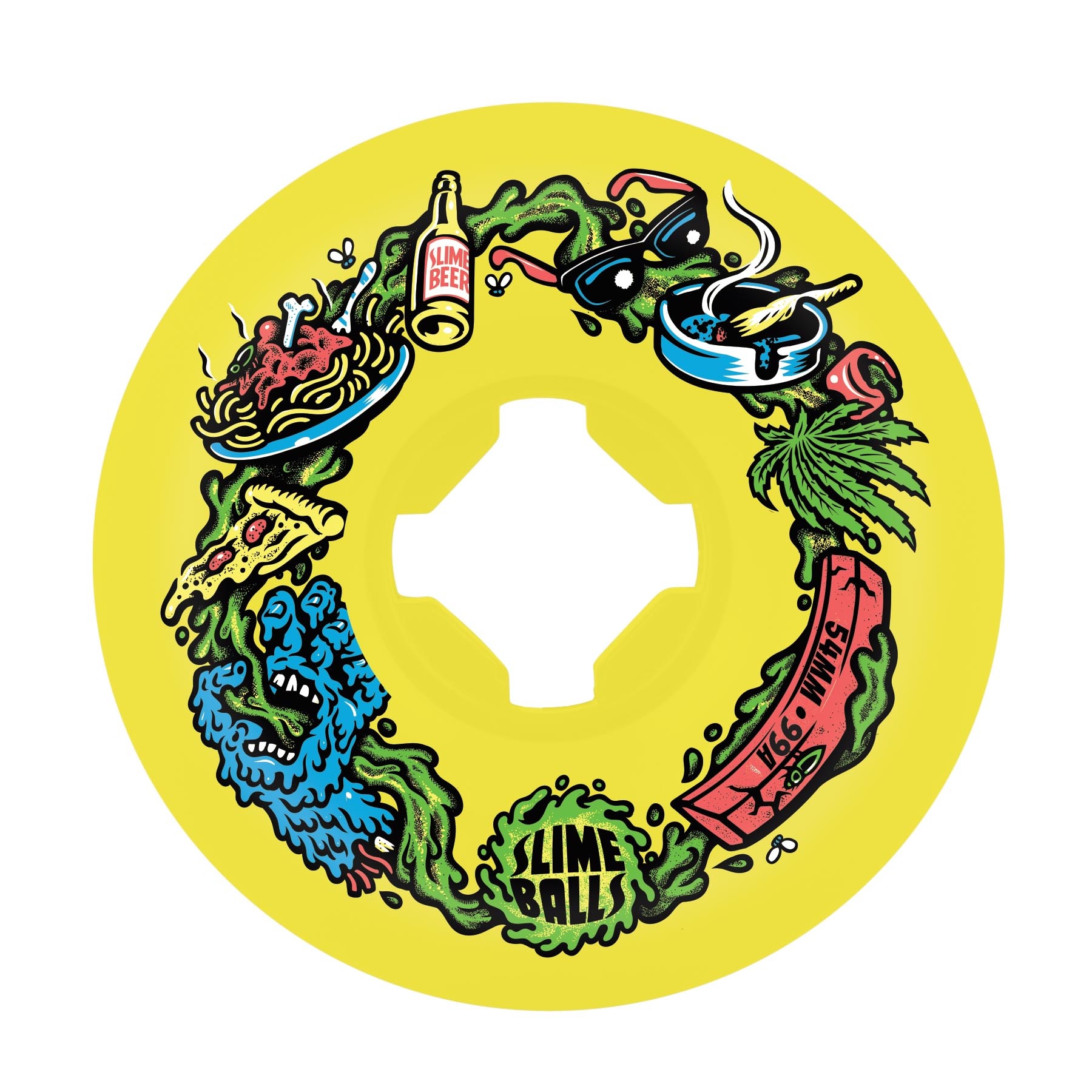 Slimeballs Scarf Balls Vomit Mini Yellow 99a 54mm