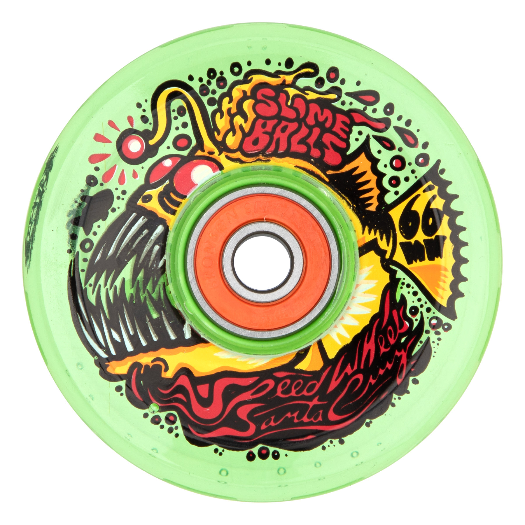 Slimeballs Angler Light Ups OG Slime Neon Green 78a 66mm