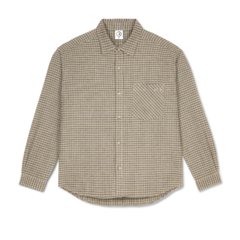 Polar Skate Co. Mitchell L/S Shirt Creme Check - APB