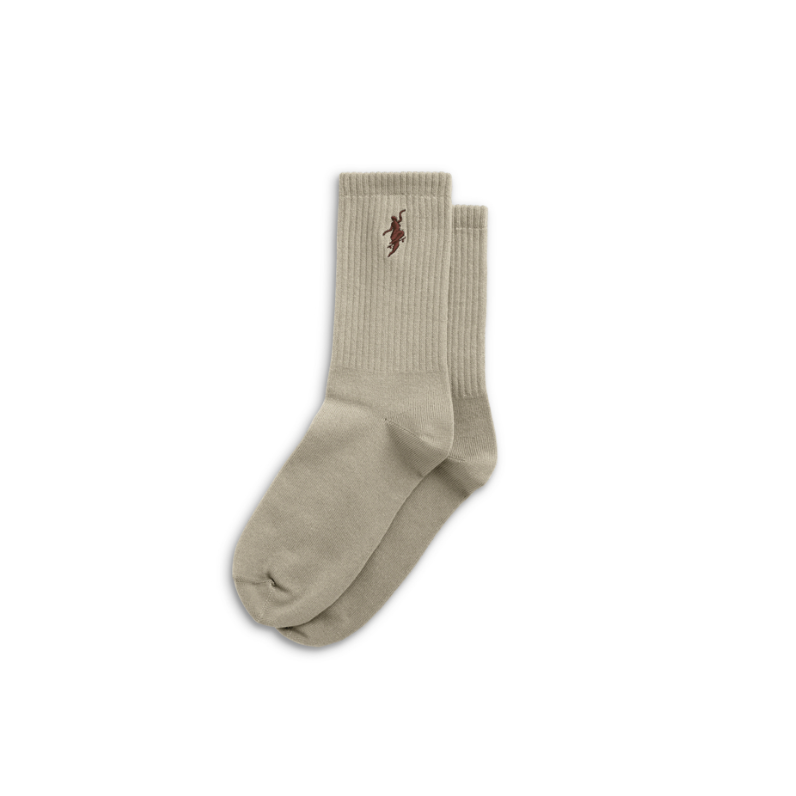 Polar Skate Co. Rib Socks No Complies Forever Sand/Brown