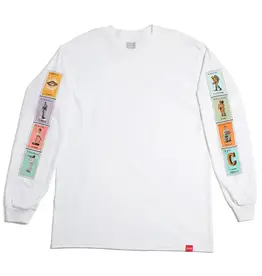 Chocolate Skateboards Loteria Cards Up L/S Tee White