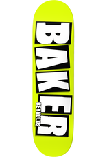 Baker Skateboards AR Brand Name Neon Yellow B2 8.38"
