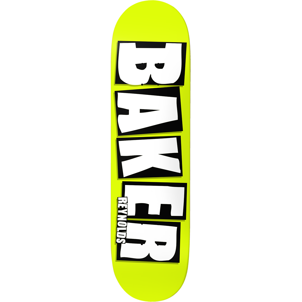 Baker Skateboards AR Brand Name Neon Yellow B2 8.38"