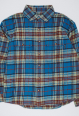 Fucking Awesome Rusty Plaid Flannel Blue