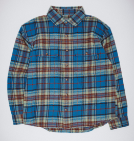 Fucking Awesome Rusty Plaid Flannel Blue