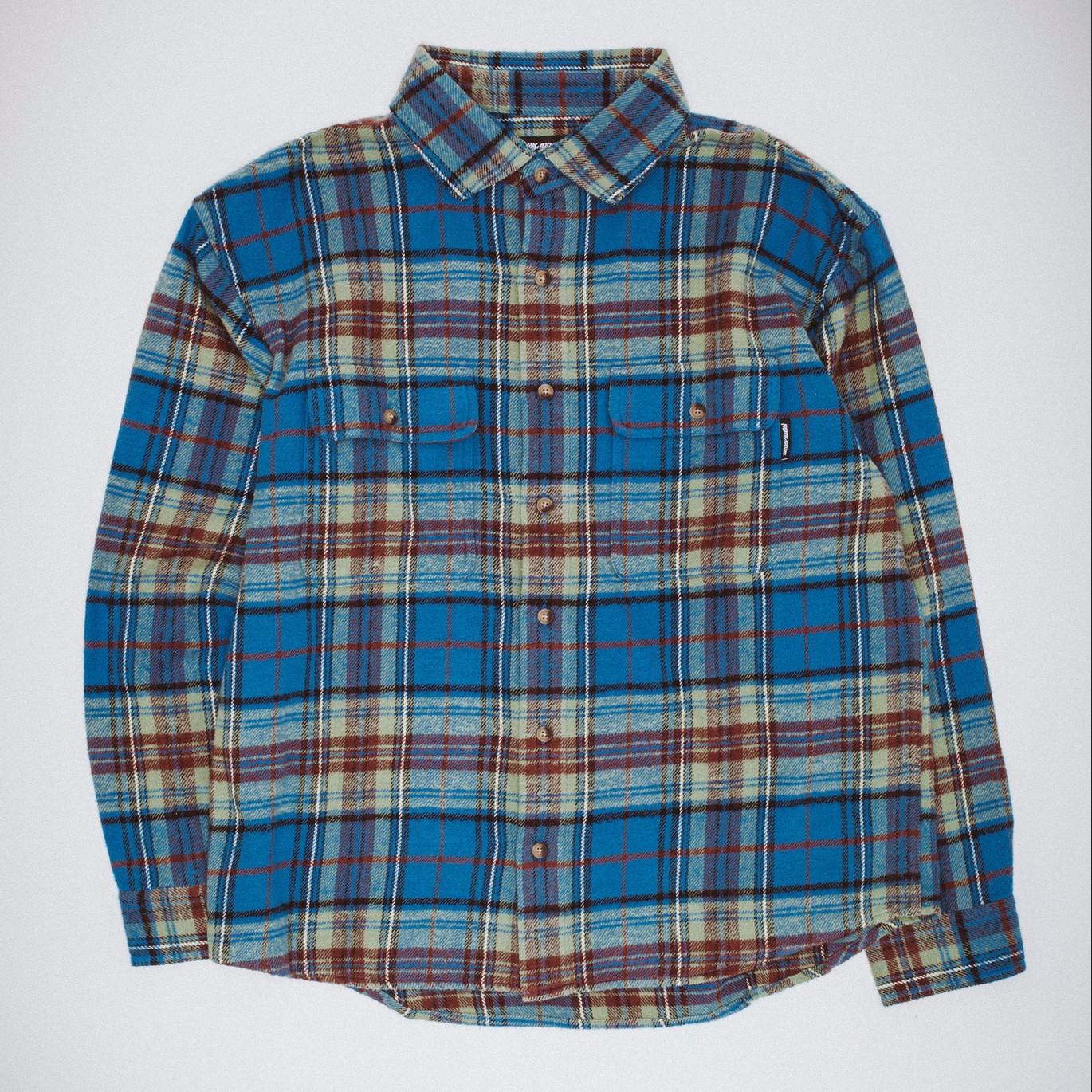 Fucking Awesome Rusty Plaid Flannel Blue