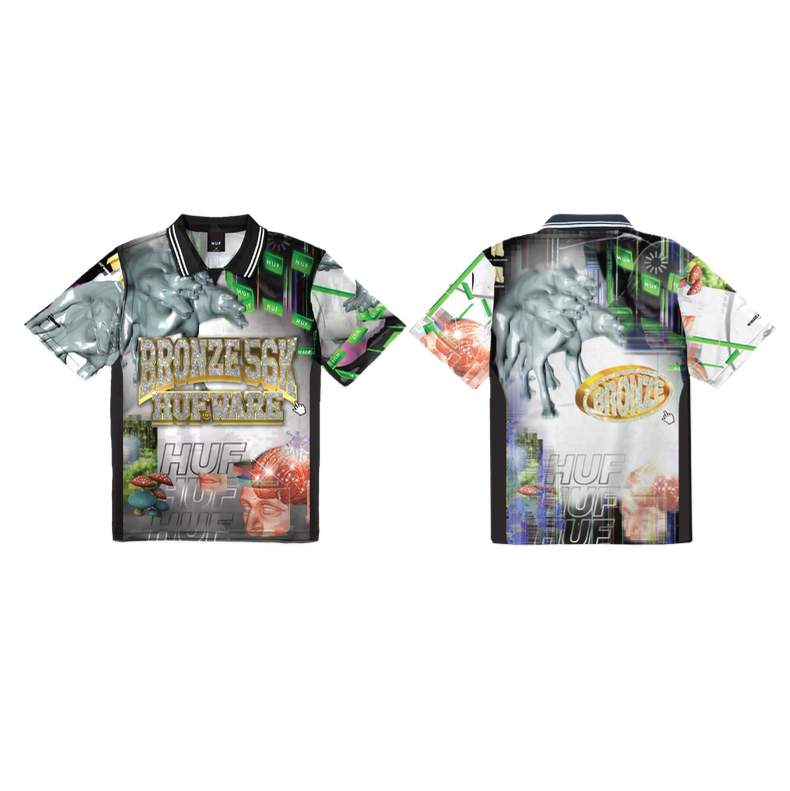 HUF Huf x Bronze Glitched Soccer Jersey Multi