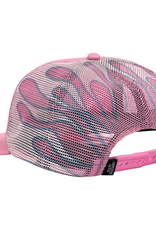 Sci-Fi Fantasy Biker Logo Mesh Trucker Hat Pink