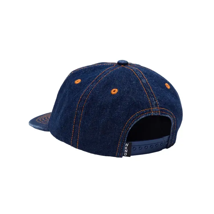 WKND Fishbone 6 Panel Hat Blue Denim