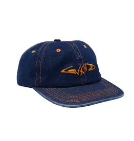 WKND Fishbone 6 Panel Hat Blue Denim