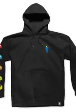Girl Ghost Sleeve EMB Hoodie Black