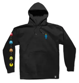 Girl Ghost Sleeve EMB Hoodie Black