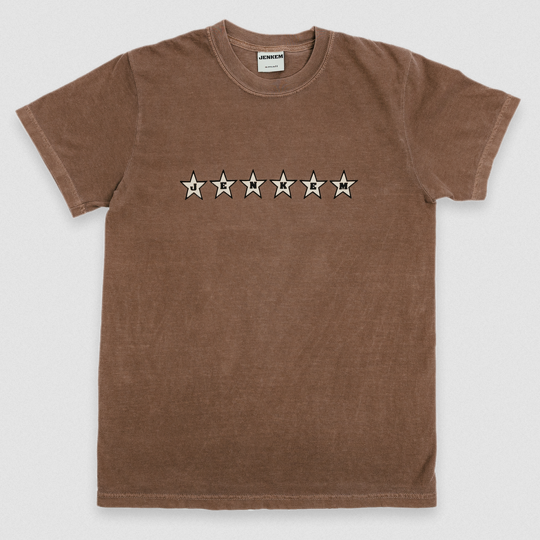 Jenkem Mag 6 Star Tee Brown