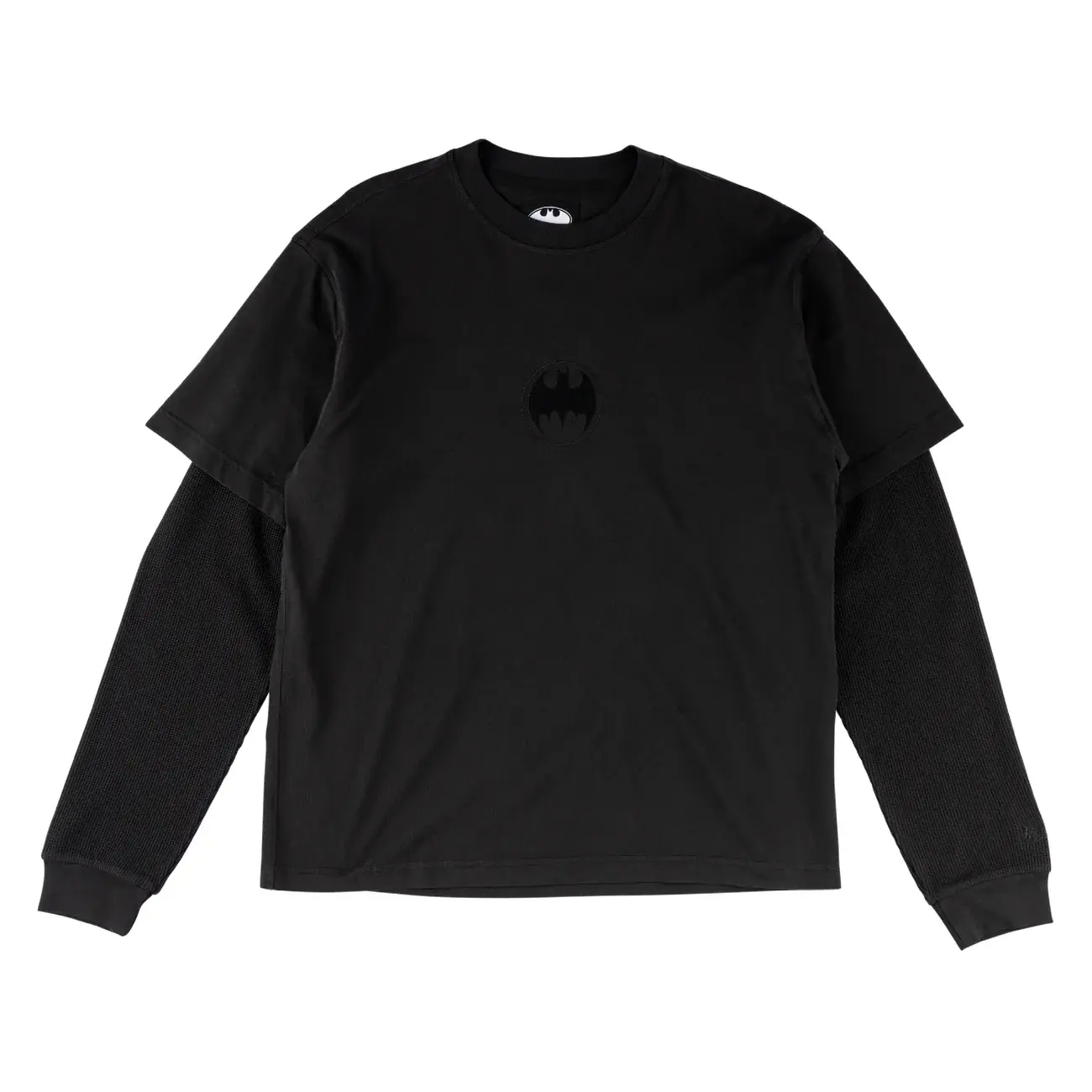 Welcome Skateboards Bat Signal Layered Knit Washed Black