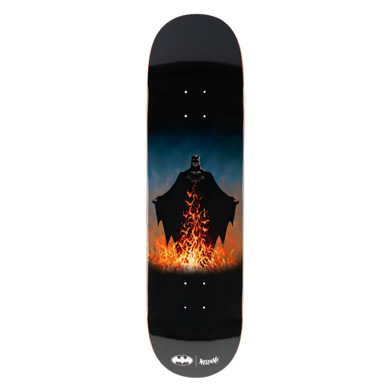 Welcome Skateboards Bat Flames On Popsicle Black 8.5"