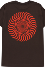 Spitfire Wheels Classic Swirl Overlay Dark Chocolate/Red