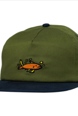 Krooked Mermaid Fish Snapback Olive/Black