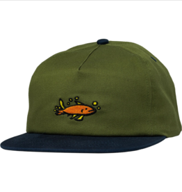 Krooked Mermaid Fish Snapback Olive/Black