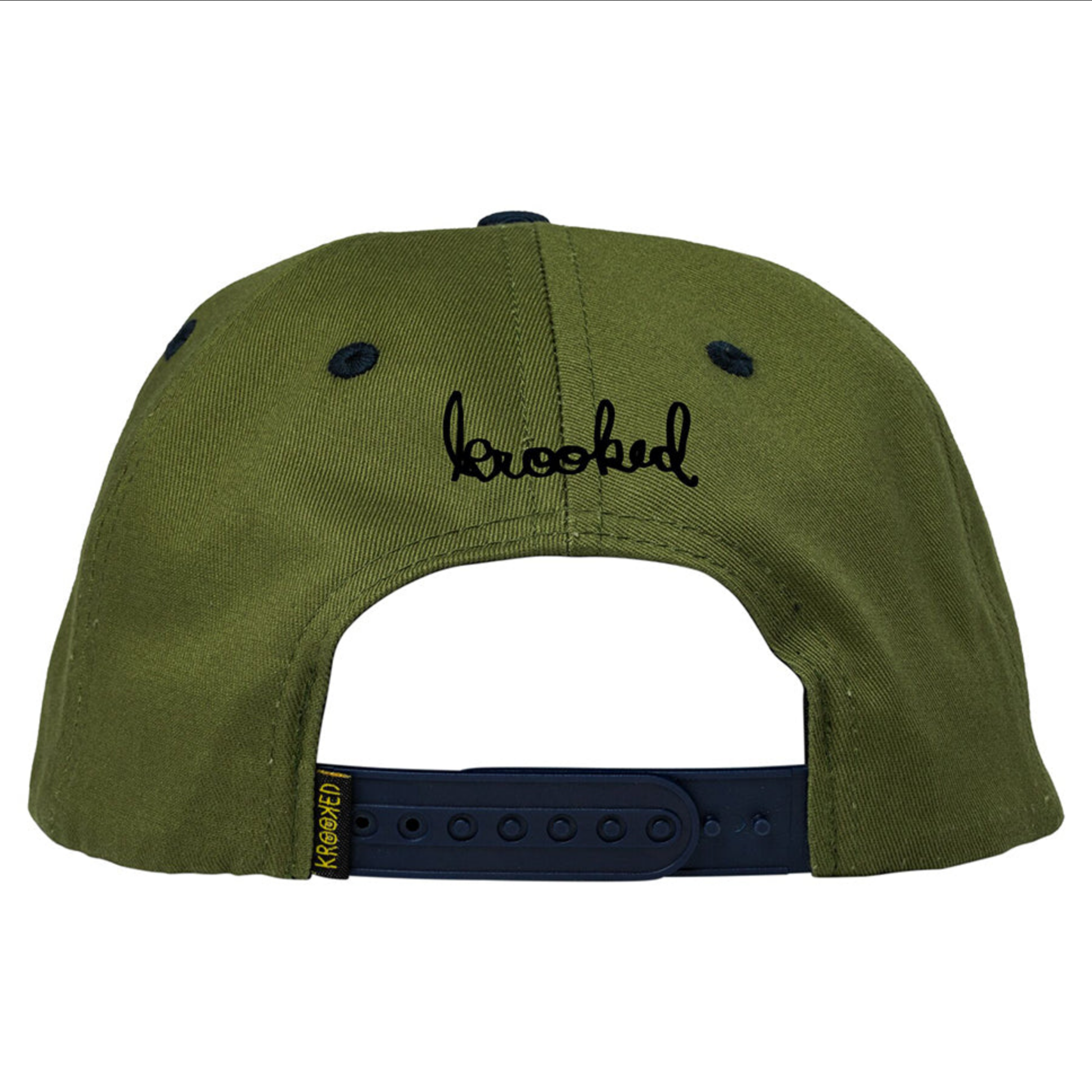 Krooked Mermaid Fish Snapback Olive/Black
